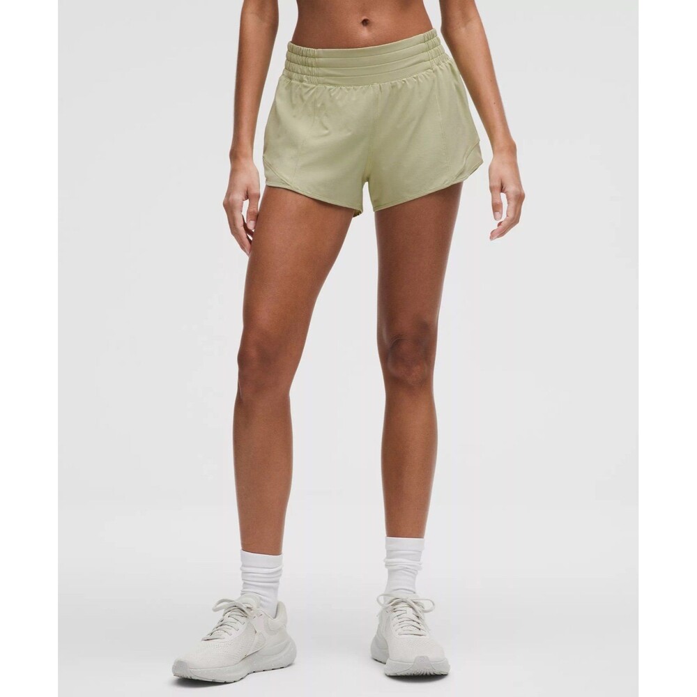 Lululemon Hotty Hot High-Rise Mesh Lined Brief Pull On Drawstring Shorts 14